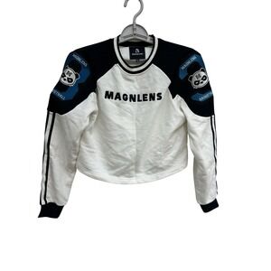 Magnlens Women's XS Crop Sweatshirt Panda Basketball EUC